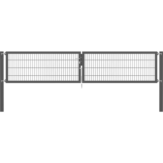 Doppeltor Flexo Plus 400 cm x 80 cm Pfosten 100 cm x 100 cm Anthrazit