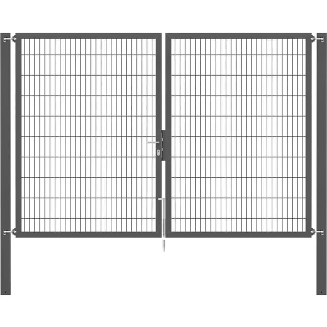 Doppeltor Flexo Plus 300 cm x 200 cm Pfosten 100 cm x 100 cm Anthrazit