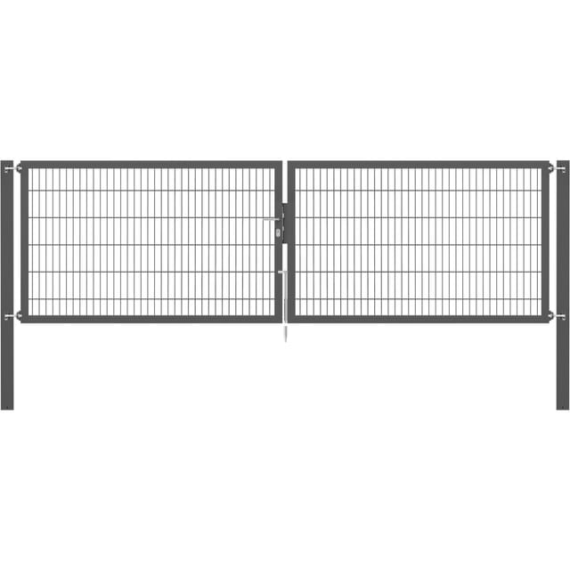 Doppeltor Flexo Plus 400 cm x 120 cm Pfosten 100 cm x 100 cm Anthrazit