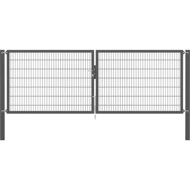 Doppeltor Flexo Plus 400 cm x 140 cm Pfosten 100 cm x 100 cm Anthrazit