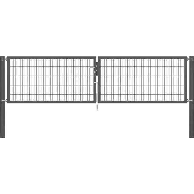 Doppeltor Flexo Plus 400 cm x 100 cm Pfosten 100 cm x 100 cm Anthrazit