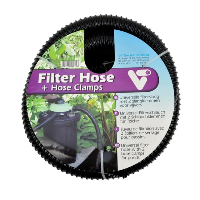 VT Spiralschlauch für Teichfilter Schwarz 5 m Stärke 32 mm