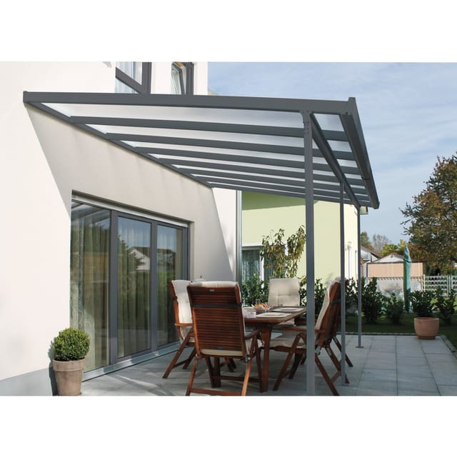 Gutta Terrassenüberdachung Bausatz Anthrazit 426 cm x 306 cm