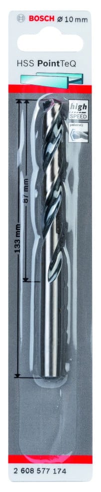 Bosch HSS-Spiralbohrer PointTeQ 10 mm