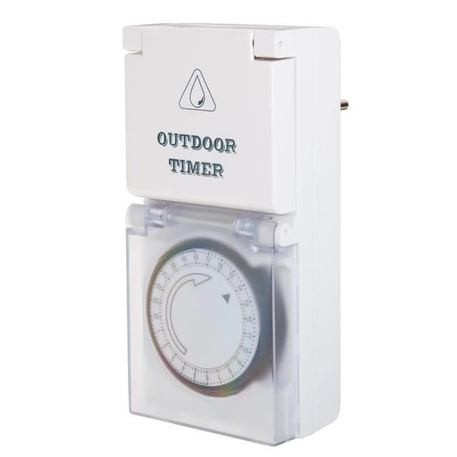 Tageszeitschaltuhr mechnisch IP 44 Weiß