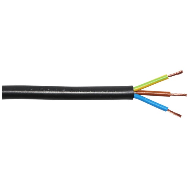 Schlauchleitung H05VV-F 3 G1,5 Schwarz Meterware