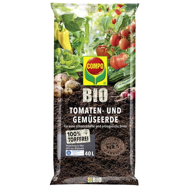 Compo Bio Tomaten- und Gemüseerde torffrei 40,
