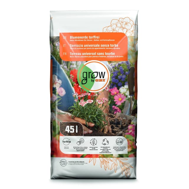 GROW by OBI Blumenerde Torffrei 2.295, (51 x 45,) 1 Palette
