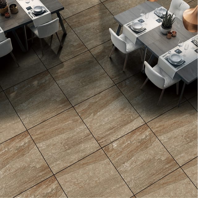 Terrassenplatte Feinsteinzeug Lava Copper 60 x 60 x 2 cm 2 St.
