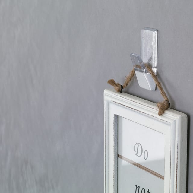 Tesa Powerstrips Haken Transparent-Chrom matt 2 Stück