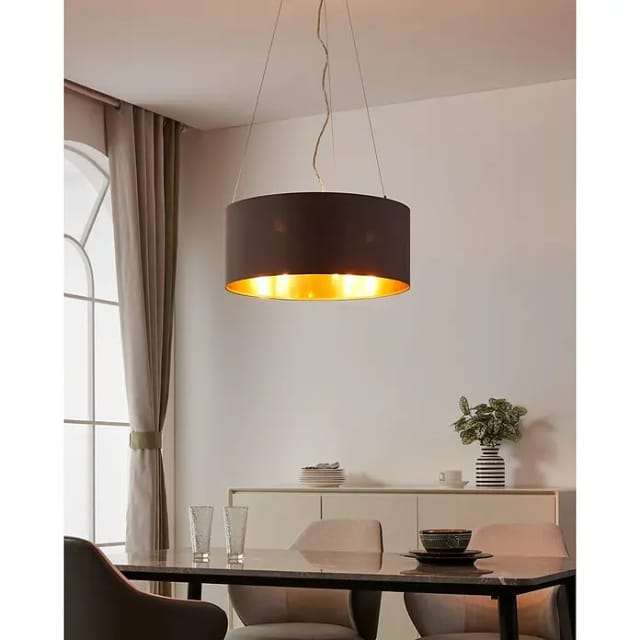 Eglo Pendelleuchte Maserlo 3-flammig Cappuccino