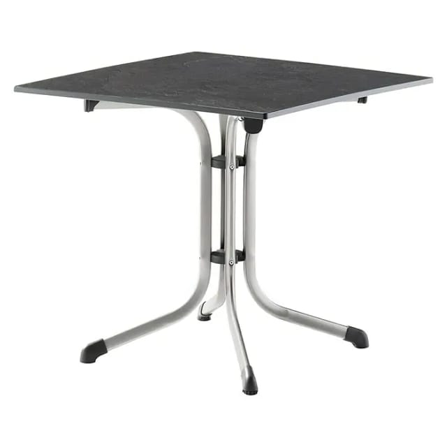 Sieger Boulevard-Klapptisch 80 x 80 cm mit vivodur-Tischplatte Graphit