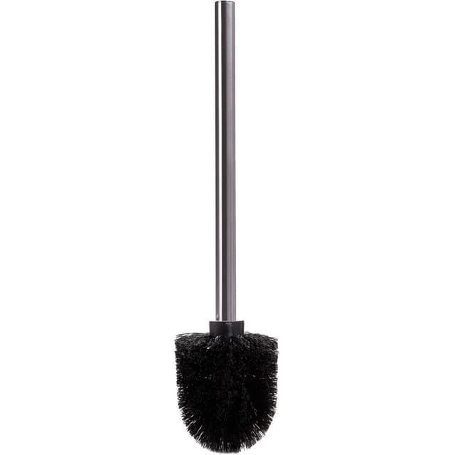 WC-Bürste Schwarz mit Edelstahlgriff