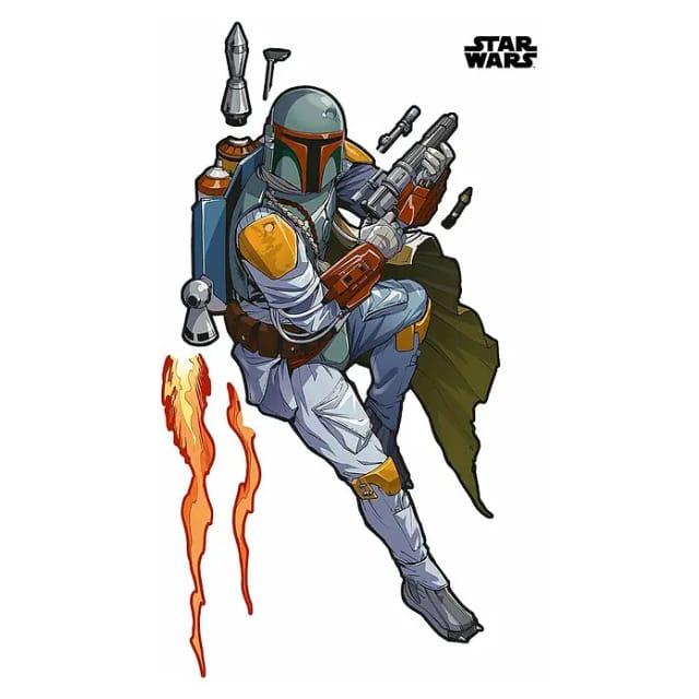 Komar Selbstklebende Fototapete Vlies Star Wars XXL Boba Fett 127 x 200 cm