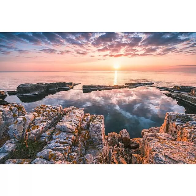 Komar Fototapete Vlies Spiegelküste 368 x 248 cm