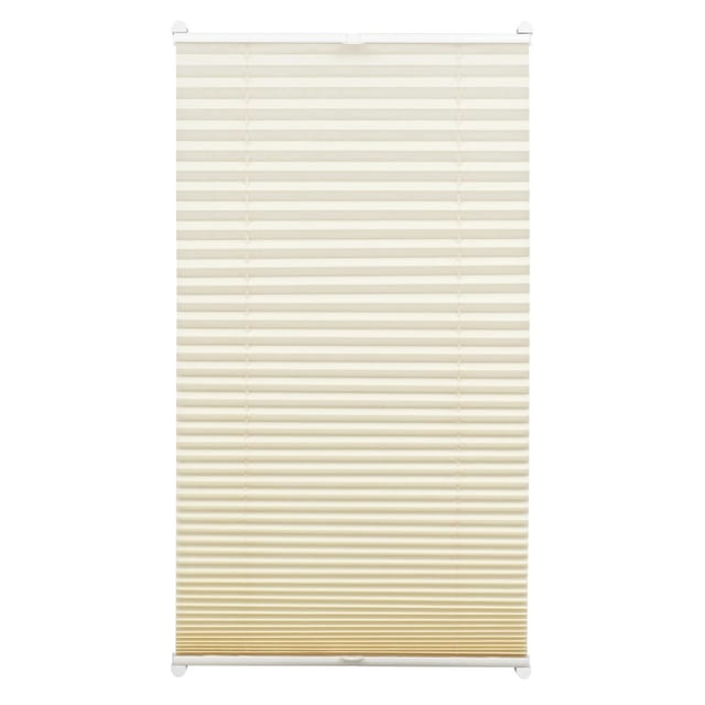 Gardinia EasyFix Plissee mit 2 Bedienschienen 55 cm x 130 cm Elfenbein