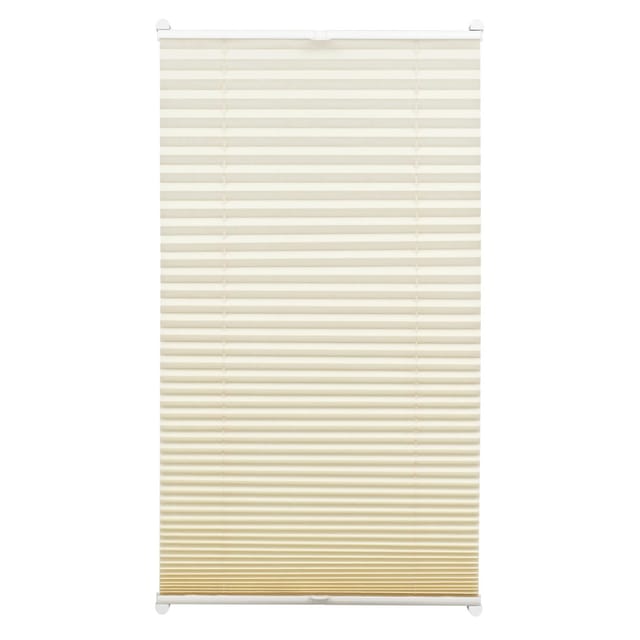 Gardinia EasyFix Plissee mit 2 Bedienschienen 65 cm x 130 cm Elfenbein