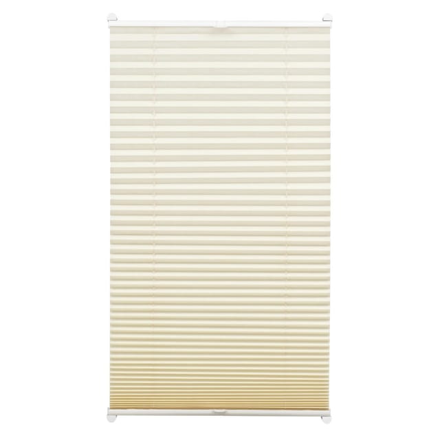 Gardinia EasyFix Plissee mit 2 Bedienschienen 75 cm x 130 cm Elfenbein