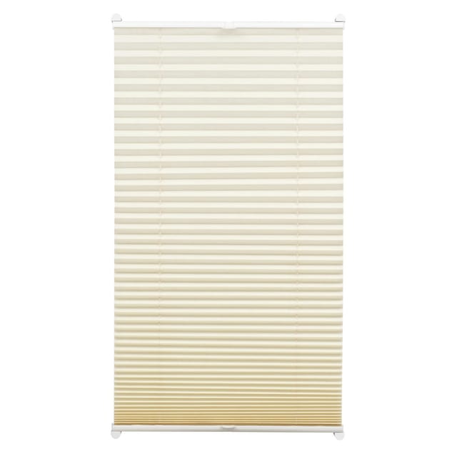 Gardinia EasyFix Plissee mit 2 Bedienschienen 95 cm x 130 cm Elfenbein
