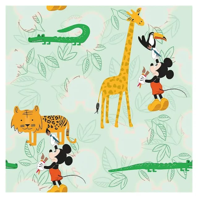 Komar Fototapete Vlies Mickey Doodle Zoo 53 x 10,05 cm