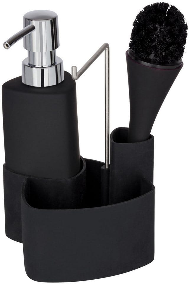 Wenko Spül-Set Empire Schwarz 19 cm x 11 cm x 12,5 cm
