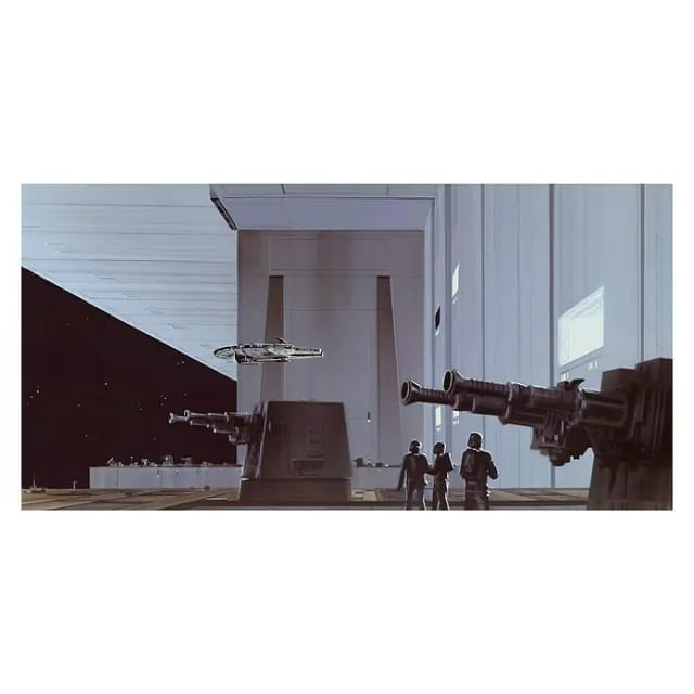 Komar Fototapete Vlies Star Wars Classic RMQ Death Star Hangar 500 x 250 cm