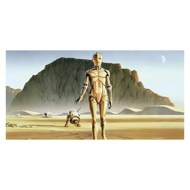 Komar Fototapete Vlies Star Wars Classic RMQ Droids 500 x 250 cm