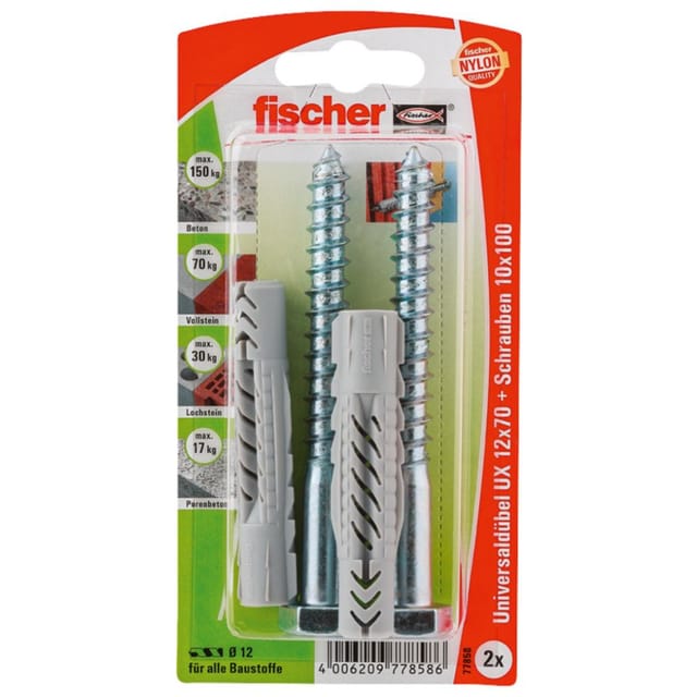 Fischer Universaldübel UX 12 x 70 SK mit Schraube (2 ST)