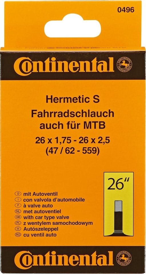 Continental Fahrradschlauch 26 Zoll Autoventil
