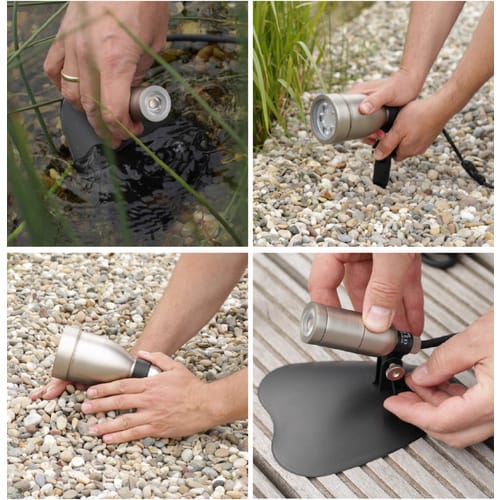 Heissner SMART LIGHT LED-Spot für Teich Pool und Garten 1 Watt Warmweiss