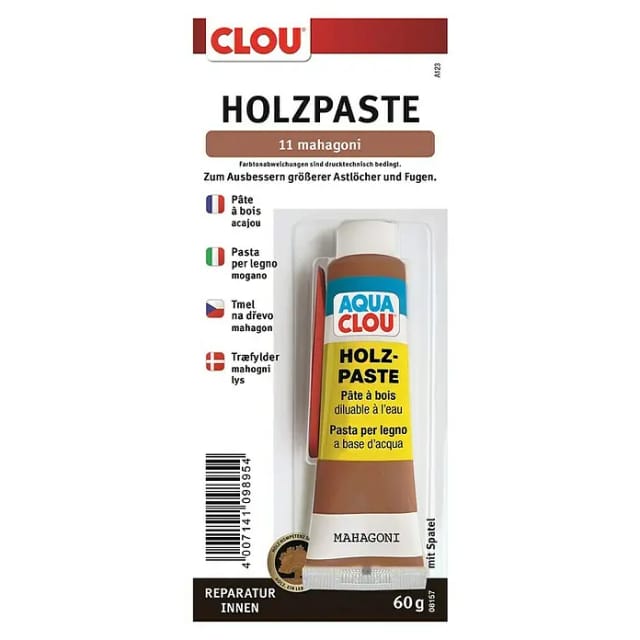 Clou Holzpaste wasserverdünnbar Mahagoni 60 g