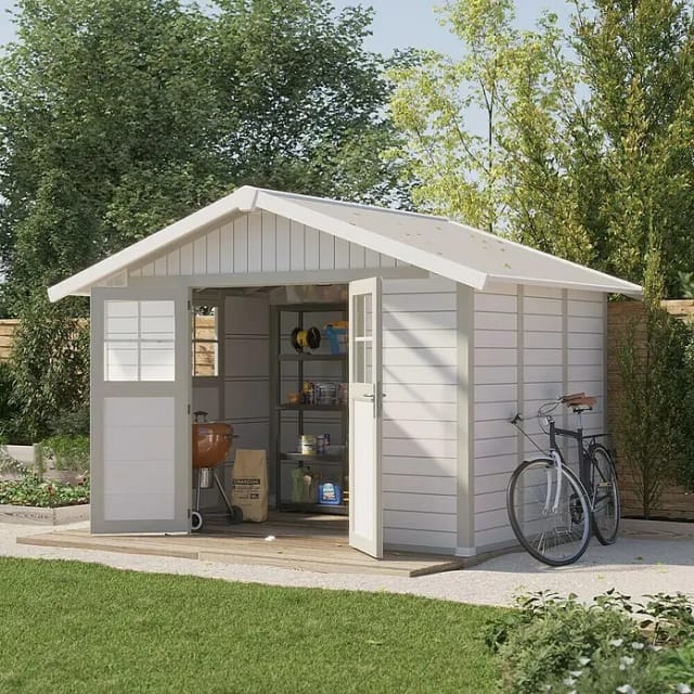 Grosfillex Kunststoff-Gartenhaus Deco H 7.5 Graugrün BxT: 315 cm x 239 cm