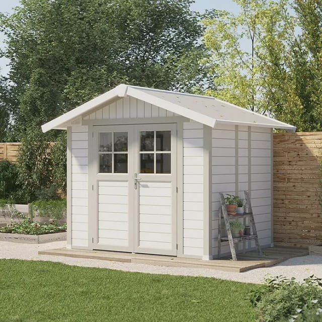 Grosfillex Kunststoff-Gartenhaus Deco 4,9 Graugrün 4,9 m²