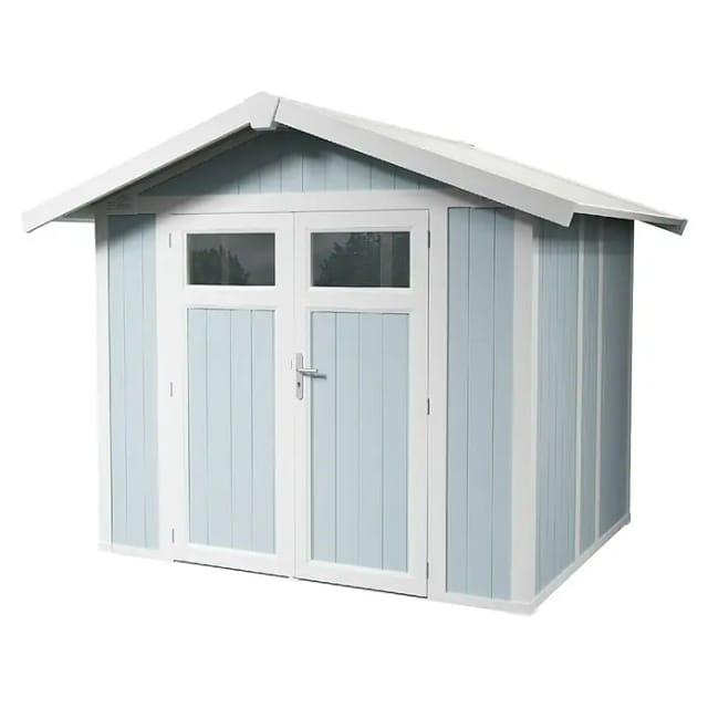 Grosfillex Kunststoff-Gerätehaus Utility 4,9 Graublau 4,9 m²