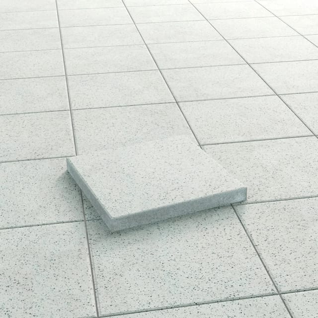 Terrassenplatte Beton Mailand Weiß-Schwarz Wassergestrahlt 40 cm x 40 cm x 5 cm