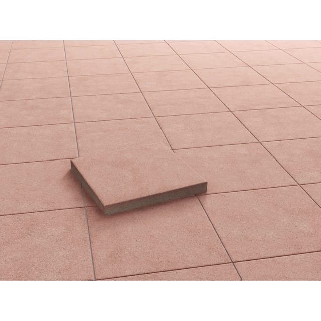 Terrassenplatte Beton Turin Rot wassergestrahlt 40 cm x 40 cm x 5 cm