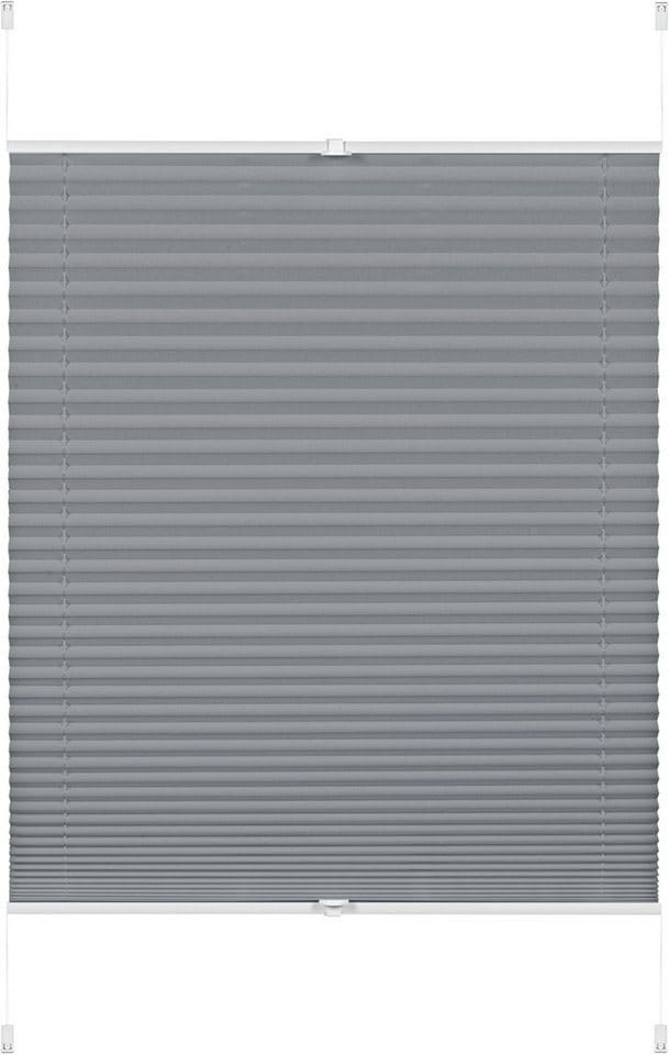 Gardinia Easy Fix Plissee Greta Verspannt Rauchblau 50 cm x 130 cm