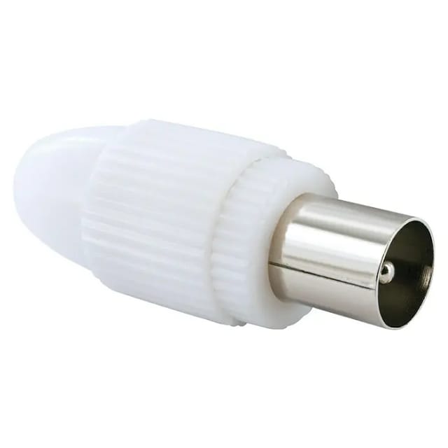 Schwaiger Koaxstecker Weiß