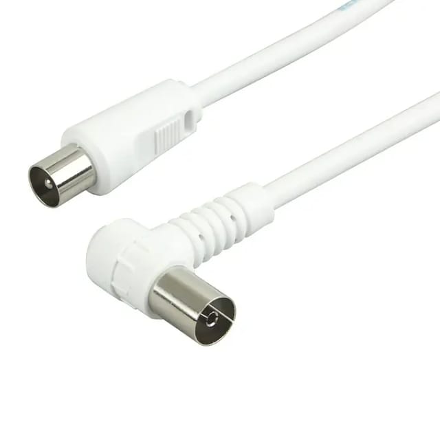 Schwaiger Anschlusskabel 90° Winkelstecker Weiß 3 m