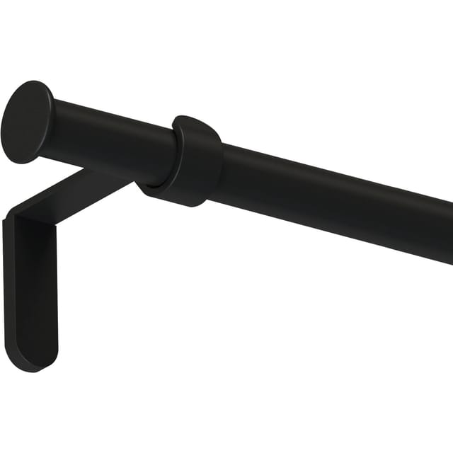 Gardinenstangen-Set Metall Schwarz 160 cm