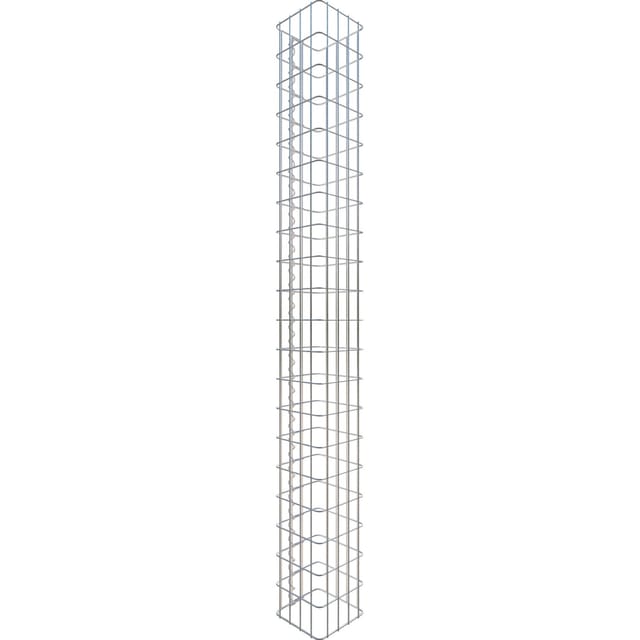 Gabiona Gabionen-Säule eckig 22 cm x 22 cm x 200 cm Maschenweite 5 cm x 10 cm