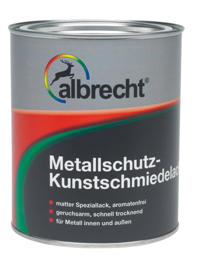 Albrecht Metallschutz-Kunstschmiedelack Anthrazit matt 375 ml