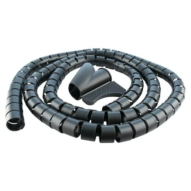 Schwaiger® Kabelspiralschlauch (Ø 28 mm) Schwarz