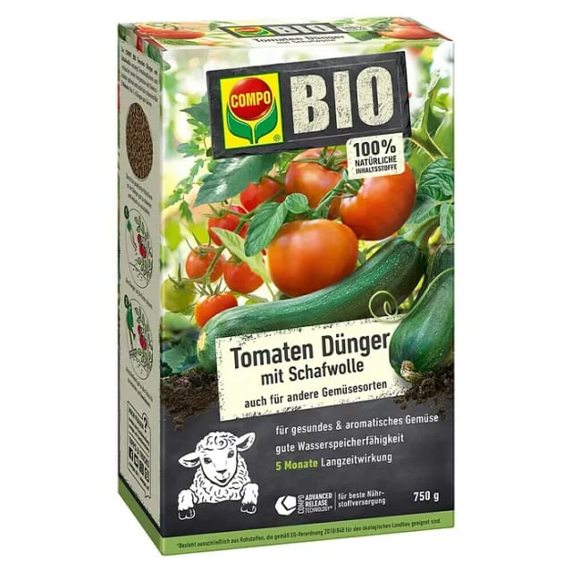 Compo Bio Tomaten Langzeit-Dünger mit Schafwolle 750 g