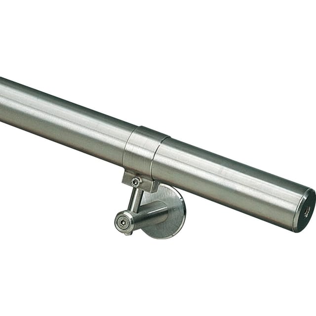 Handlauf Komplettset Edelstahl V2A Ø 40 mm - 2.000 mm inkl. Halterungen
