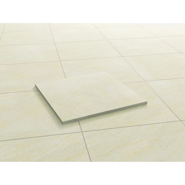 Terrassenplatte Feinsteinzeug Manhattan Beige 60 x 60 x 2 cm 2 St.