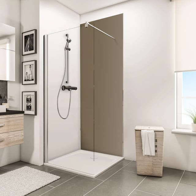 Schulte DecoDesign Duschrückwand Set Ecke Dekor Taupe