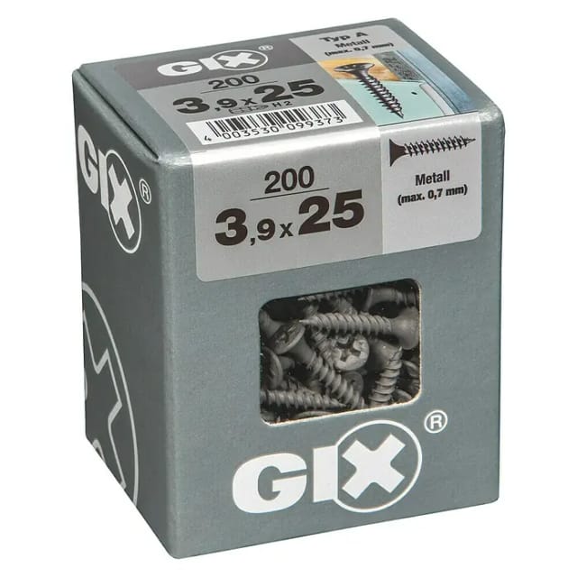 Gix Typ A 3,9 mm x 25 mm 200 Stück