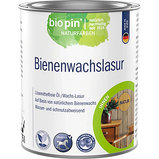 Biopin Bienenwachslasur Natur 750 ml