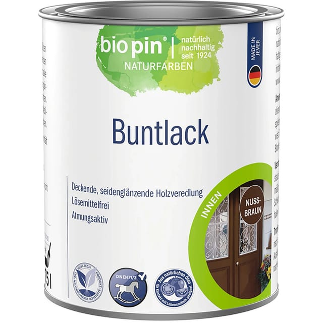 Biopin Buntlack Nussbraun 750 ml